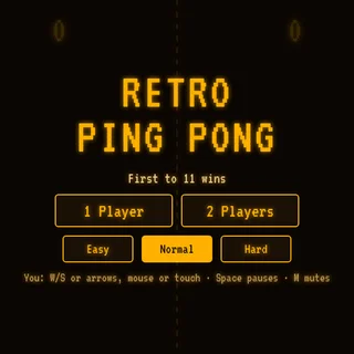 Retro Ping Pong unblocked